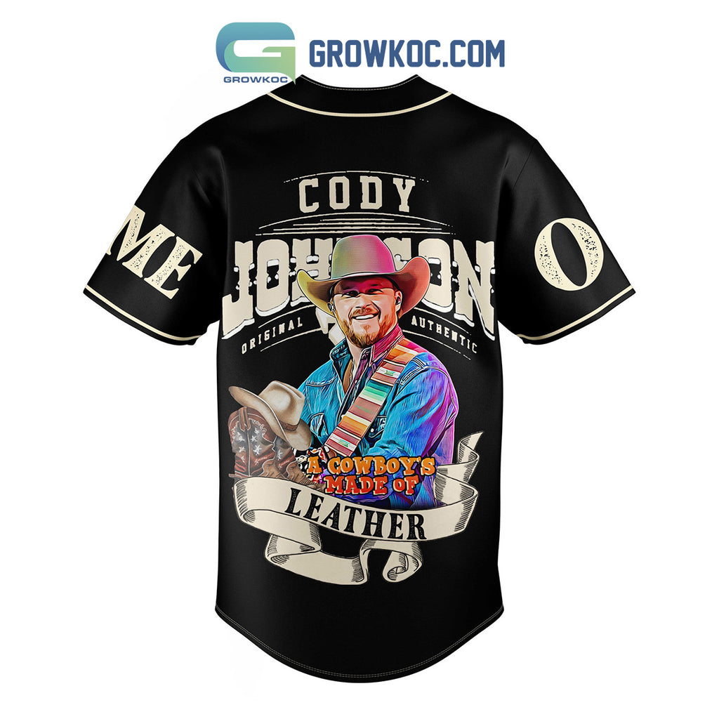 Cody Johnson Made Of Leather Personalized Baseball Jersey