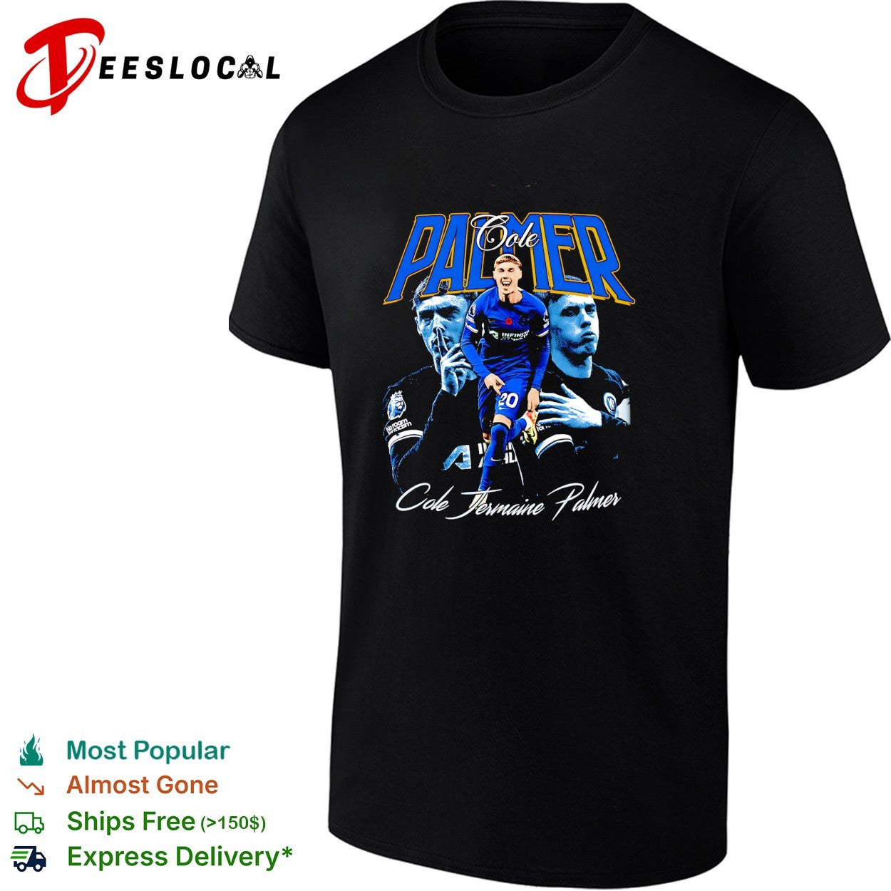 Cole Jermaine Palmer Chelsea portrait shirt
