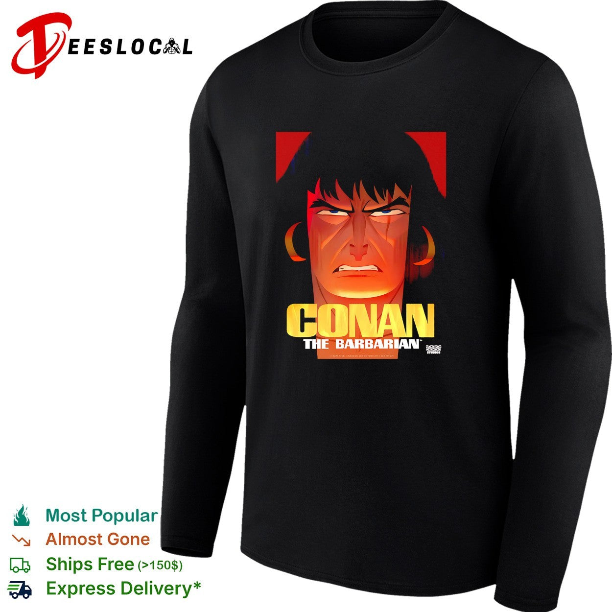 Conan the Barbarian portrait poster shirt
