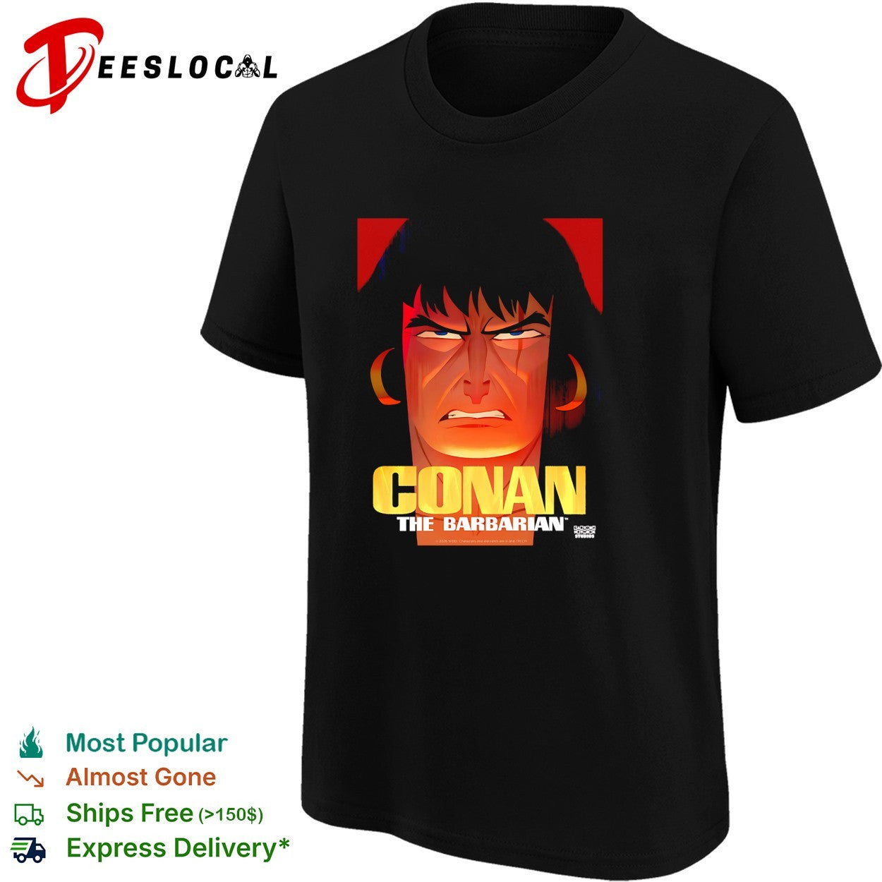 Conan the Barbarian portrait poster shirt