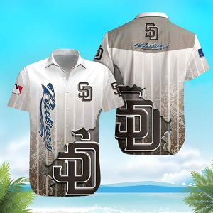 Cool Cracked San Diego Padres Hawaiian Shirt - Padres Hawaiian Shirt