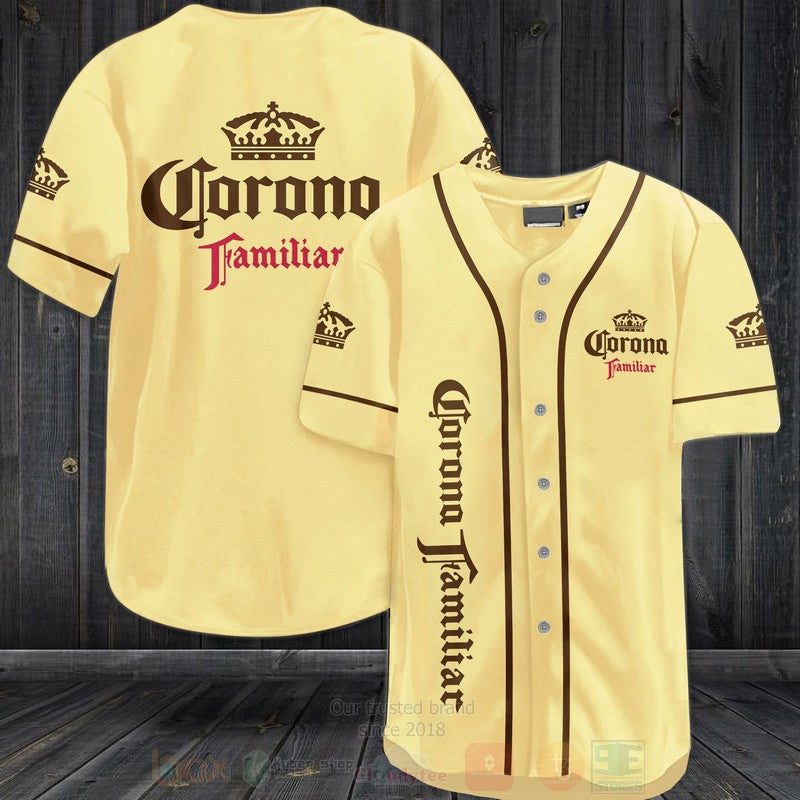 FASHION Corona Familiar Beer Baseball Jerseys Botton Shirt