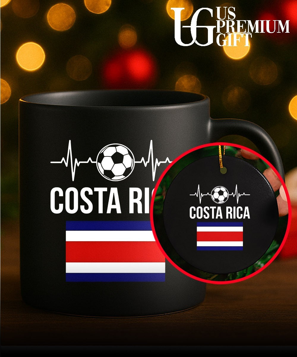 Costa Rica Football Heartbeat Soccer heartbeat flag shirt