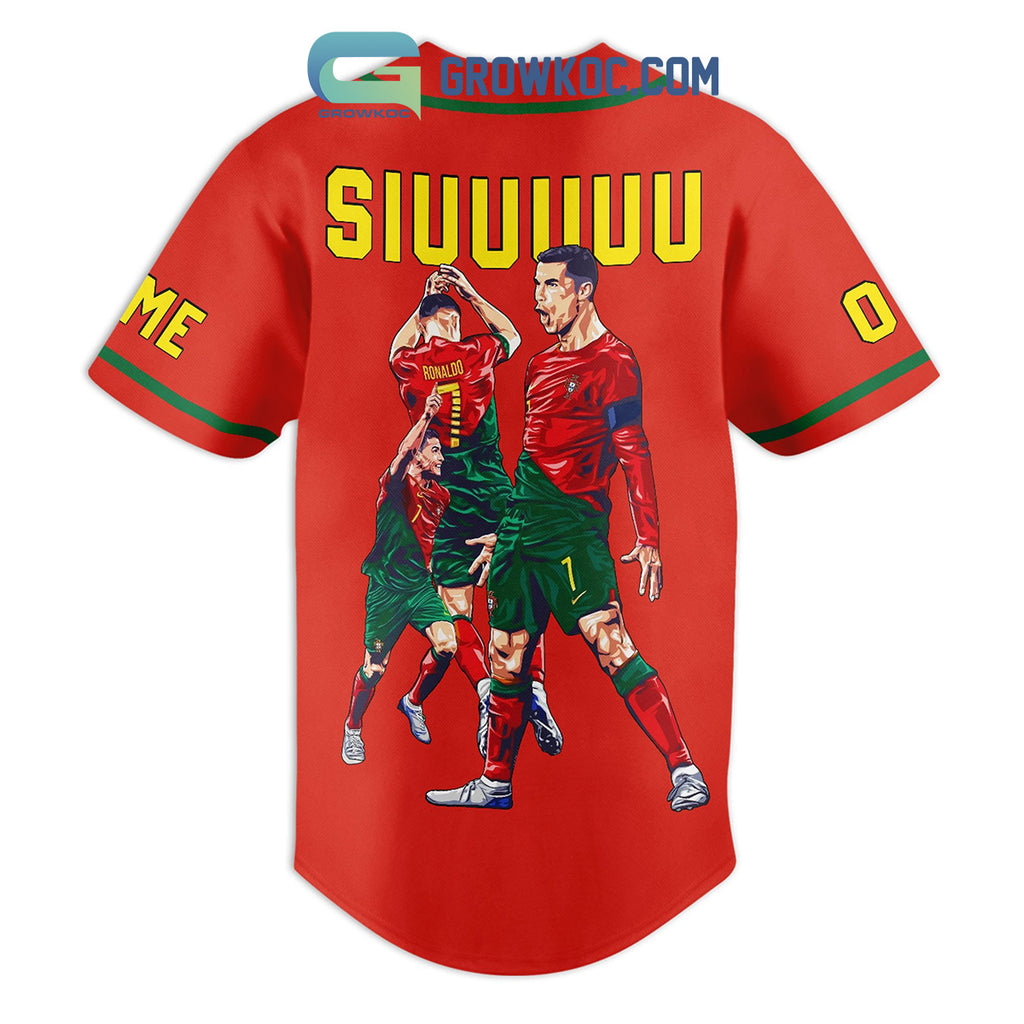 Cristiano Ronaldo CR7 Siuu Christmas Personalized Baseball Jersey