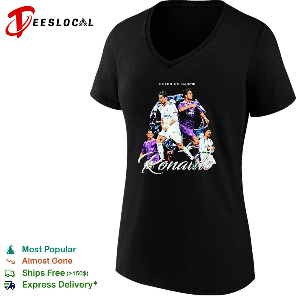Cristiano Ronaldo Real Madrid Reyes de Madrid portrait shirt