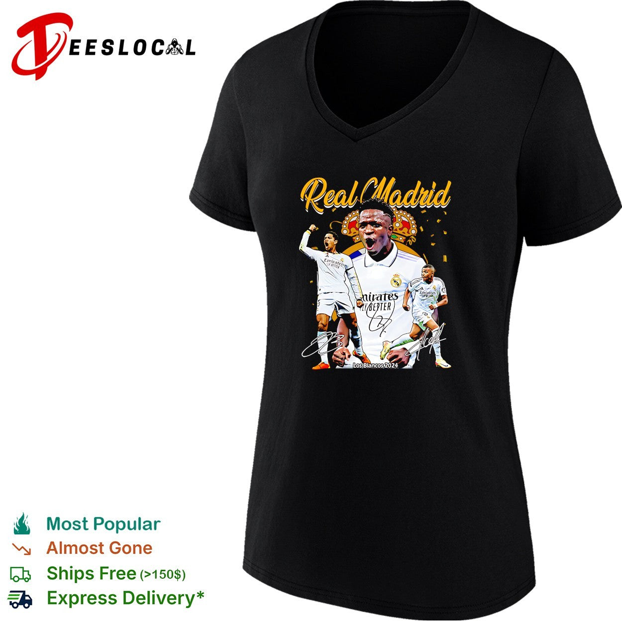 Cristiano Ronaldo Vinicius Junior Real Madrid Los Blancos 2024 shirt