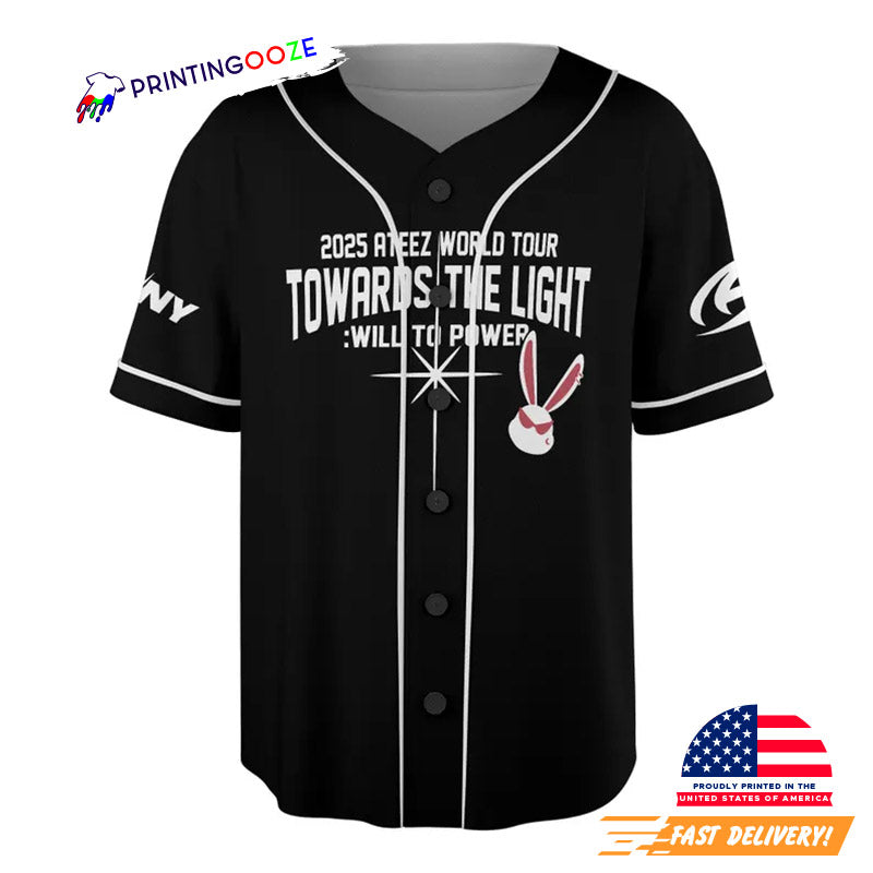Custom Ateez Towards The Light World Tour 2025 Baseball Jersey