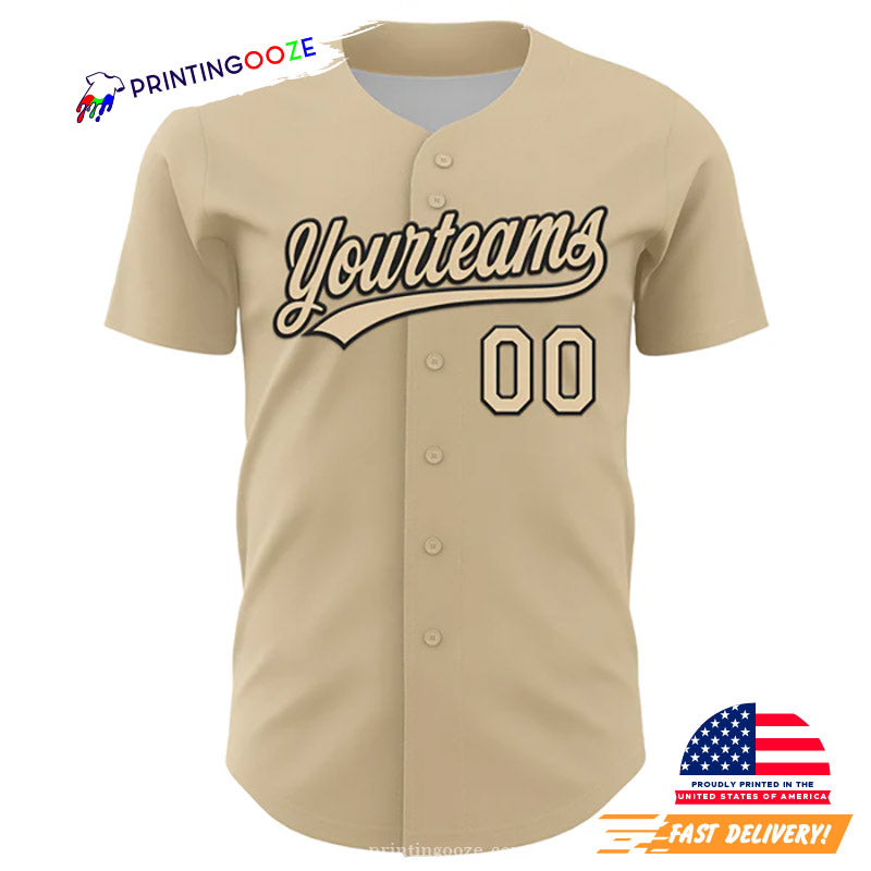 Custom City Cream Black Black History Month Baseball Jersey
