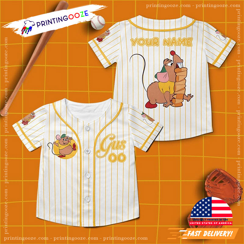 Custom Gus Gus The Snack Baseball Jersey