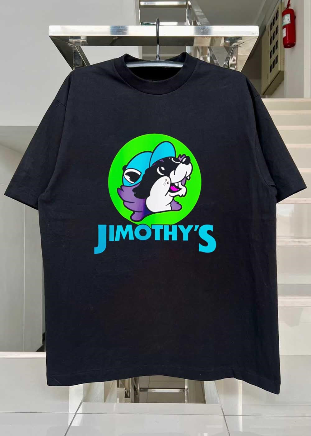 Custom Jimothy’s Mascot Cartoon Character Logo Design T-Shirt