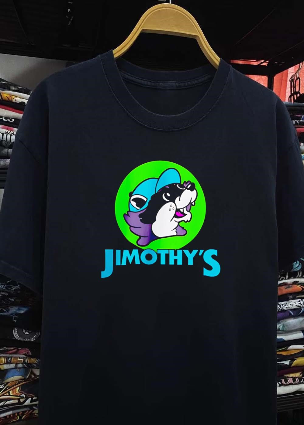 Custom Jimothy’s Mascot Cartoon Character Logo Design T-Shirt