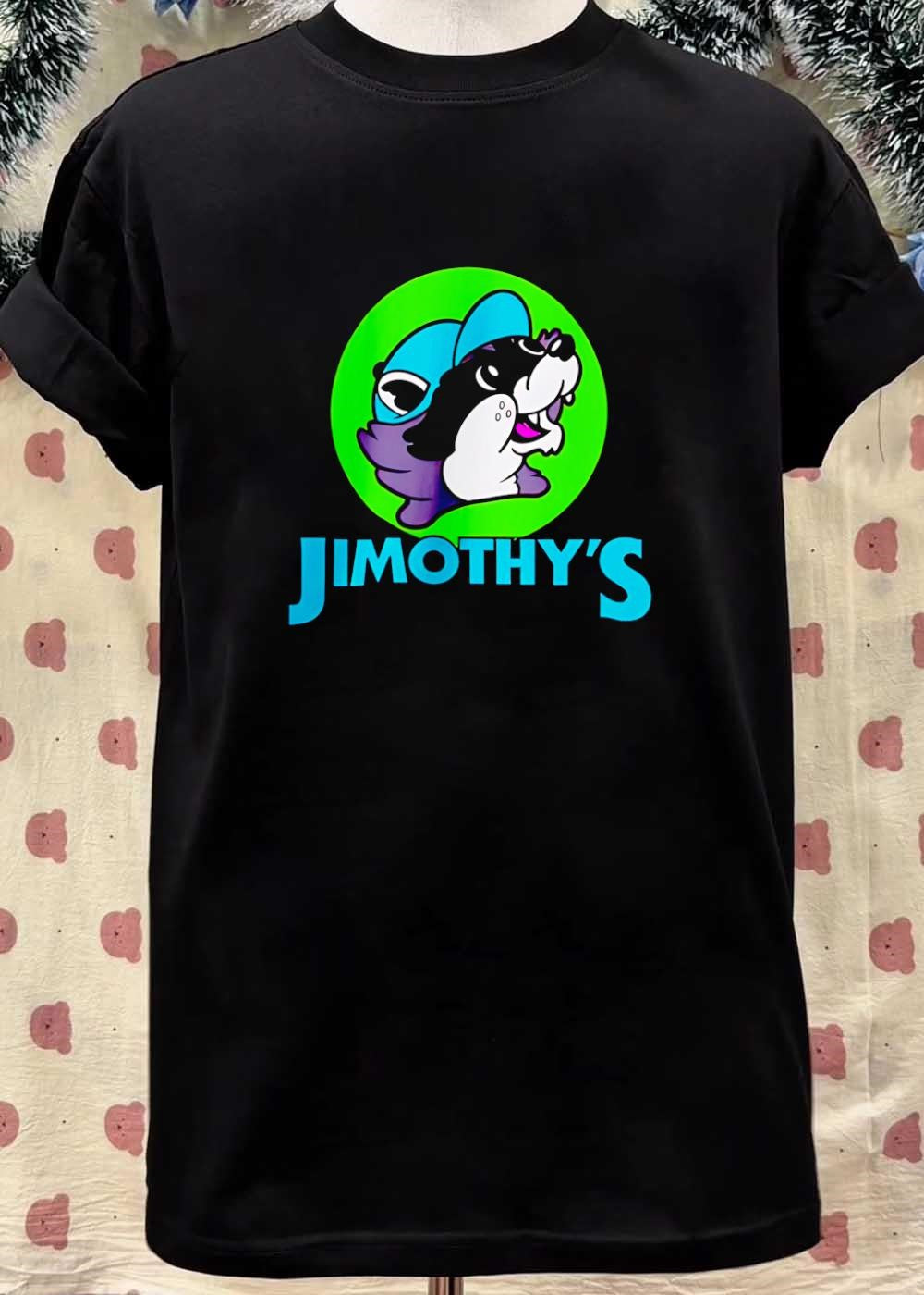 Custom Jimothy’s Mascot Cartoon Character Logo Design T-Shirt