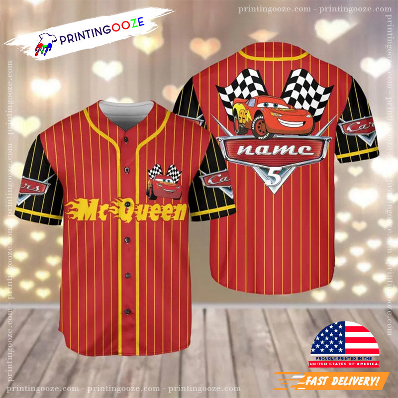 Custom Lightning McQueen Baseball Jersey