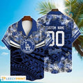 Custom MLB Flower Pattern Summer Hot LA Dodgers Hawaiian Shirt