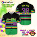 Custom Mardi Gras Fat Tuesday Fleur De Lis Baseball Jersey