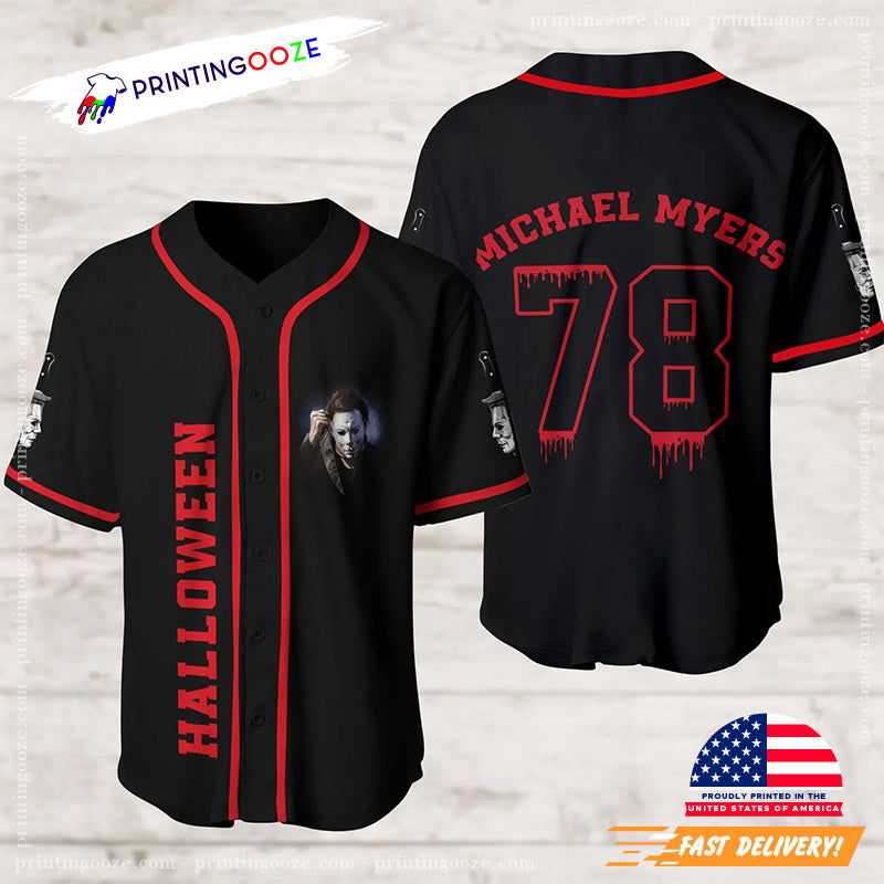 Custom Michael Myers Halloween Killer Baseball Jersey