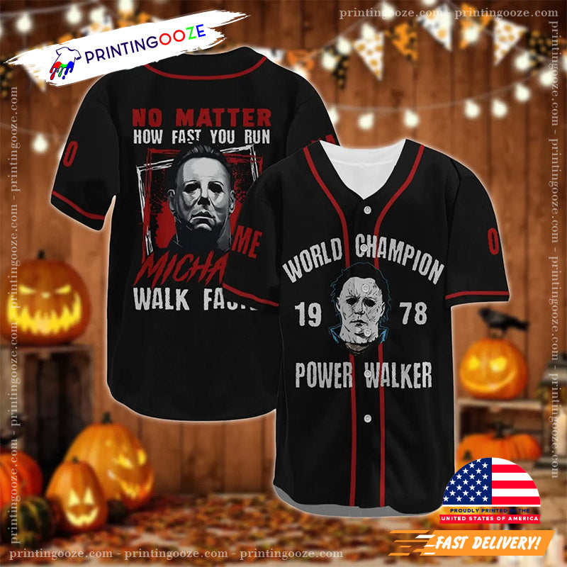 Custom Michael Myers The Killer Halloween Baseball Jersey