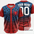 Custom Name And Number Spiderman Baseball Jersey Shirt