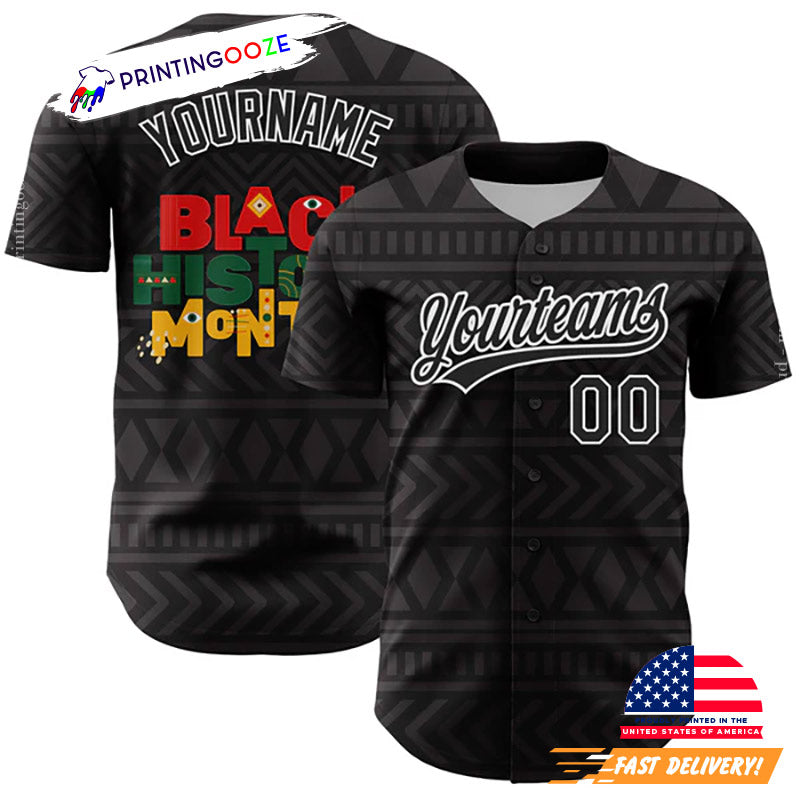 Custom Black History Facts Baseball Jersey