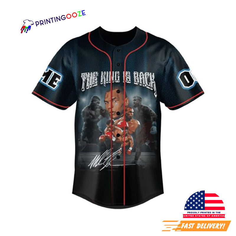 Customized The King Is Back Paul Vs Tyson Baseball Jersey