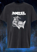 DMIZE Grim Reaper Scythe Riding Spiked Skull Horror Metal T-Shirt