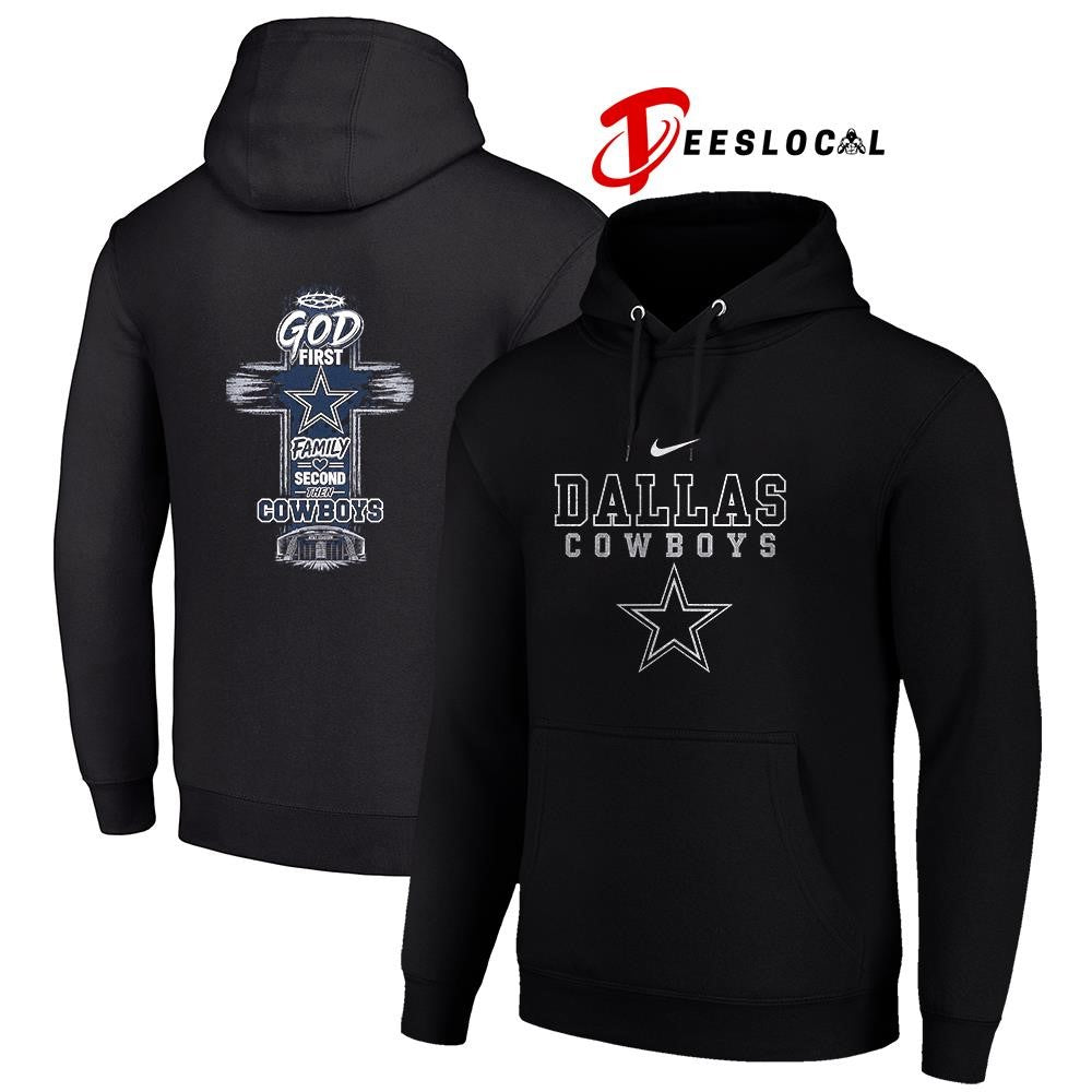 Dallas Cowboys God first family second cross shirt