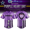 Dallas Cowboys Purple Heart Day 2025 Baseball Jersey