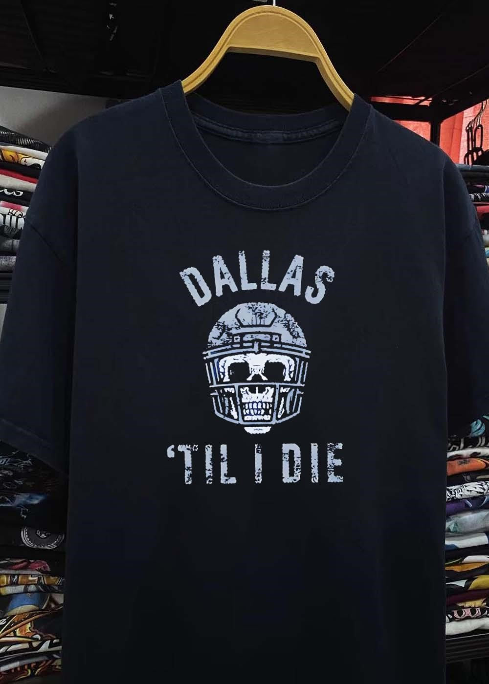 Dallas ‘Til I Die Skull Football Helmet Shirt