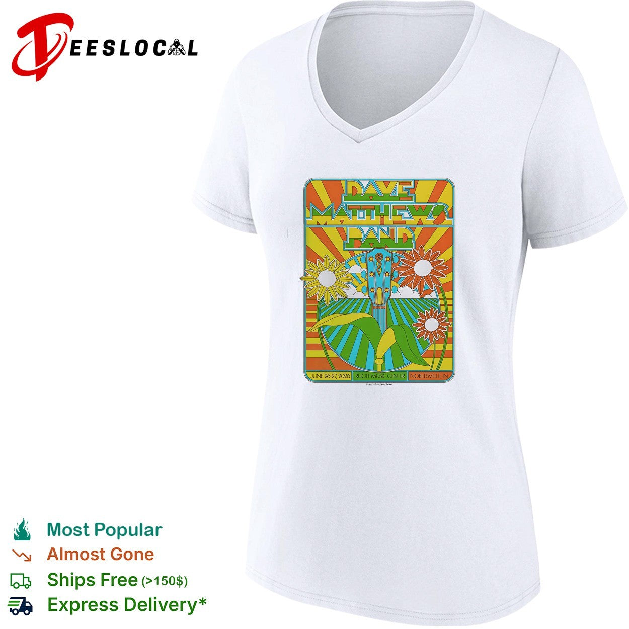 Dave Matthews Band Noblesville Indiana at Ruoff Music Center On June 26 27 2026 shirt