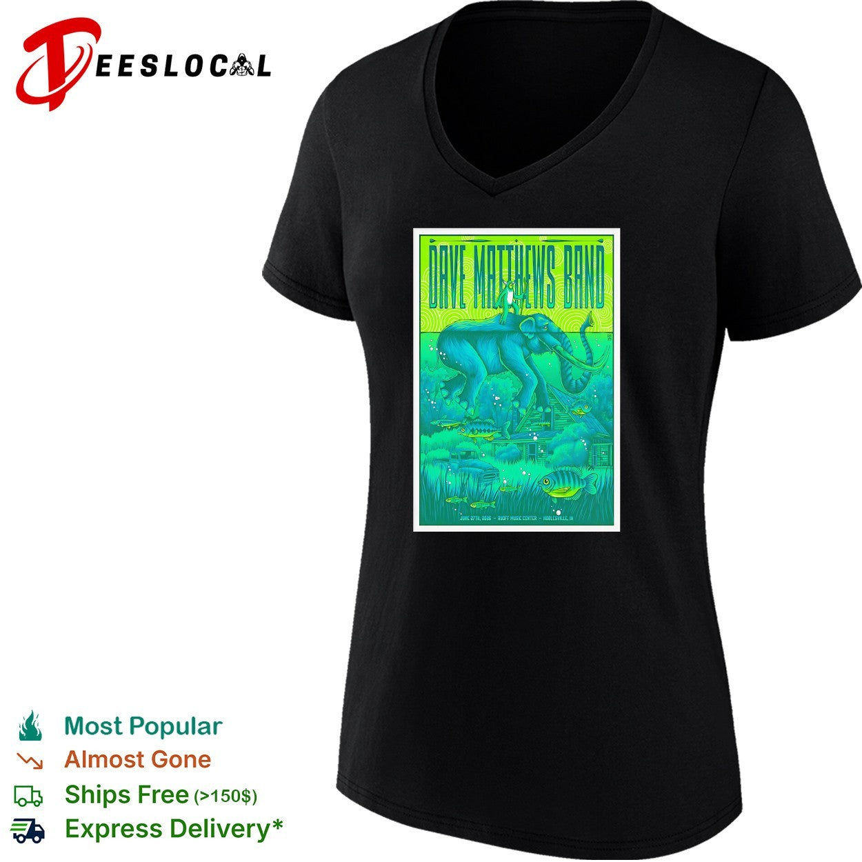 Dave Matthews Band elephant swamp poster shirt