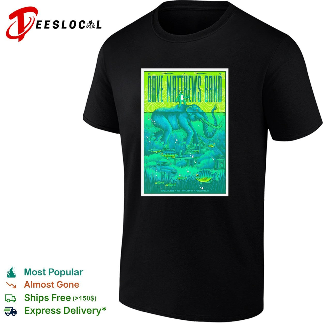 Dave Matthews Band elephant swamp poster shirt