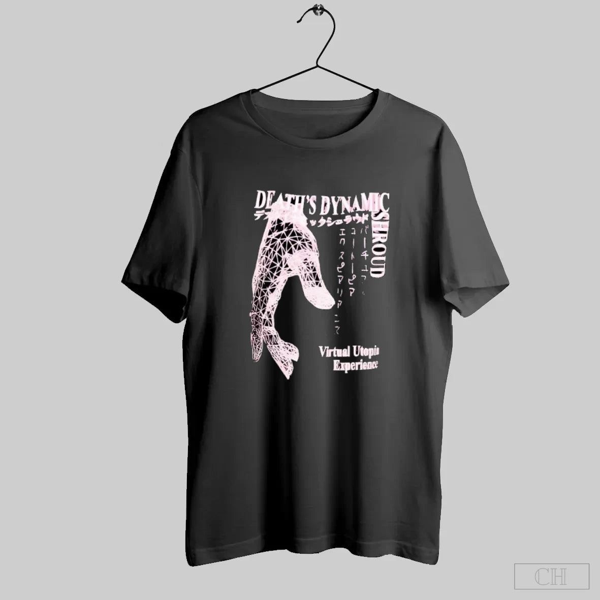 Death_s Dynamic Shroud Virtual Utopia Experience Japanese Text S Black T-Shirts, Hoodie, Sweatshirt | InkRitualCo.com