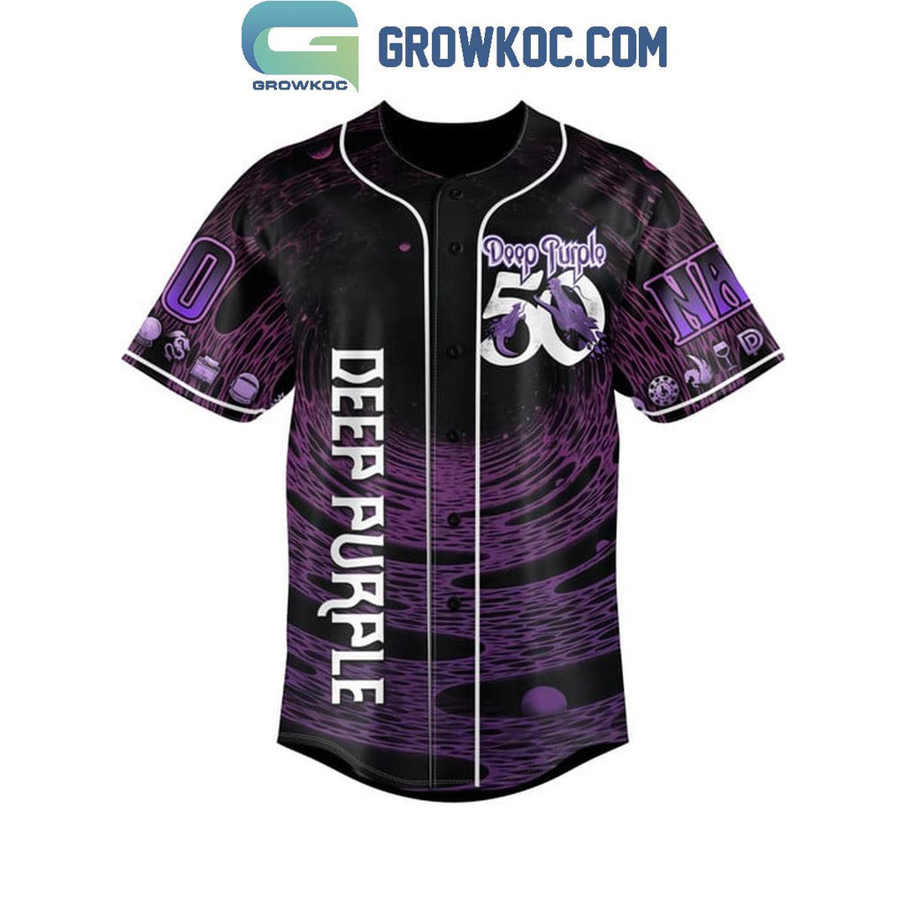 Deep Purple Smoke On The Water Personalized Baseball Jersey
