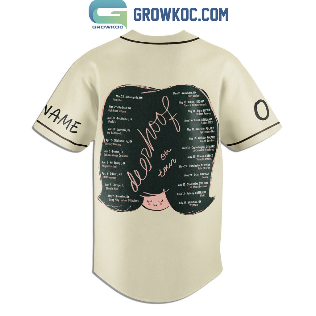 Deerhoof On Tour Love 2024 Personalized Baseball Jersey