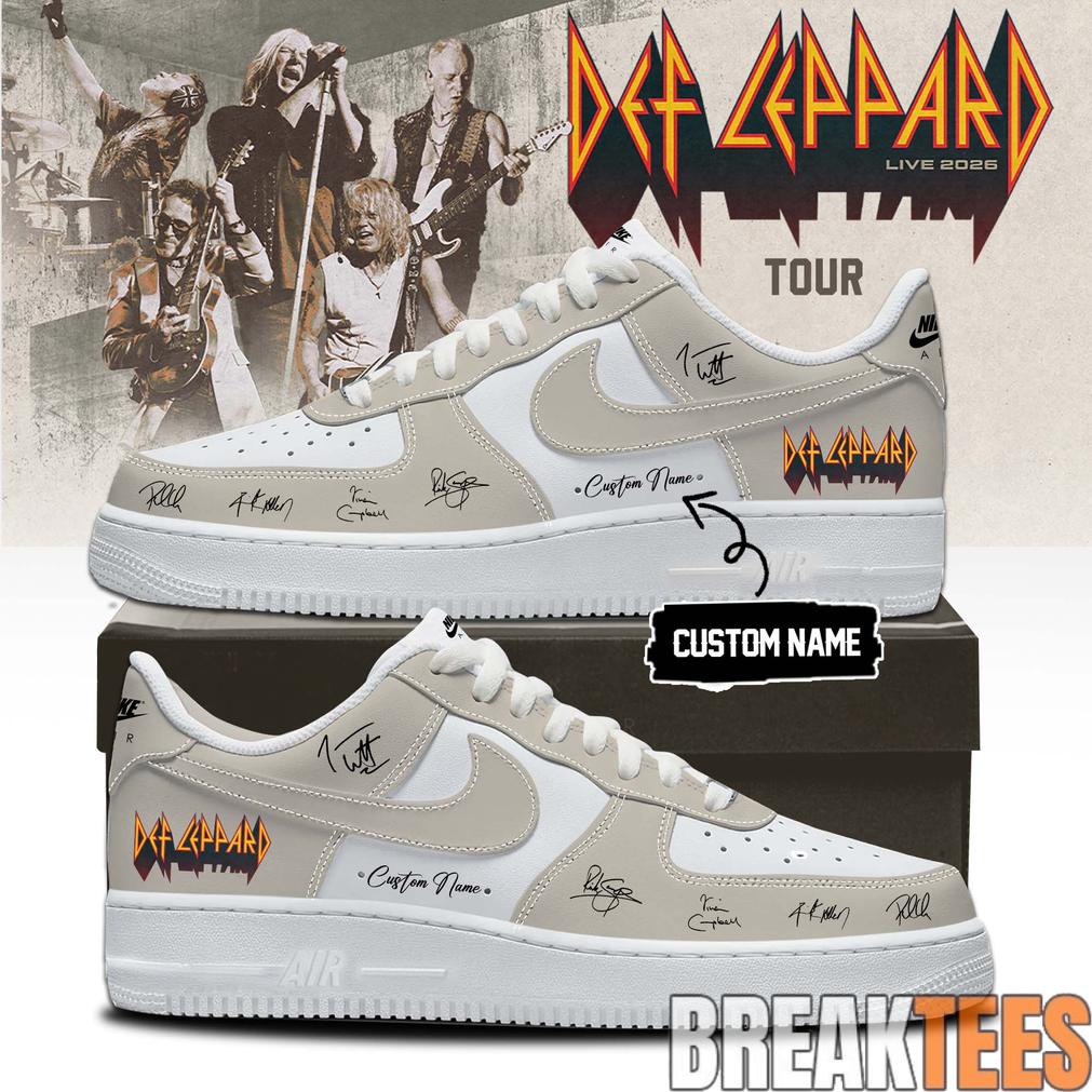 Def Leppard Live 2026 Limited Edition Signature AF1 Shoes