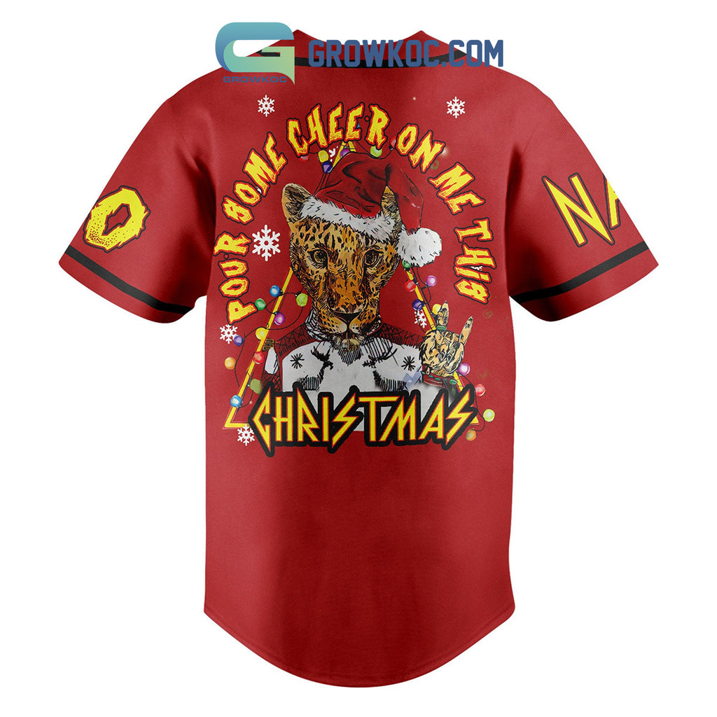 Def Leppard Rock Band Pour Some Cheer On Me This Christmas Custom Baseball Jersey
