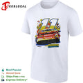 Denny Hamlin Joe Gibbs Racing 11 King Hawaiian Minions and Monsters NASCAR shirt