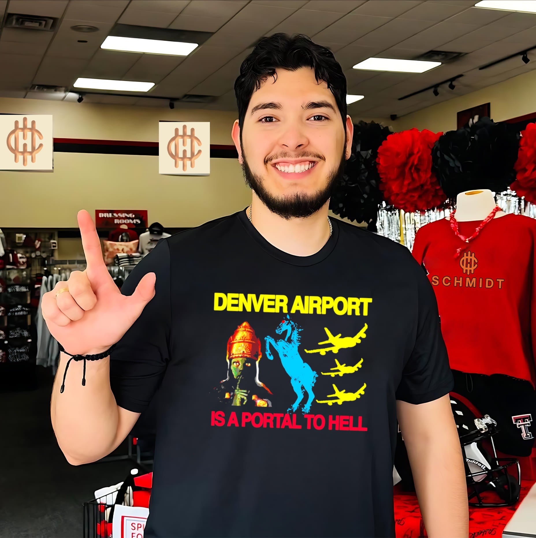 Denver Airport Is a Portal to Hell conspiracy theory shirt