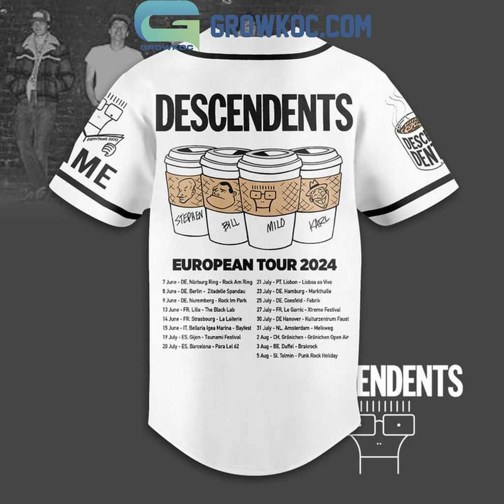 Descendents European Tour 2024 Personalized Baseball Jersey