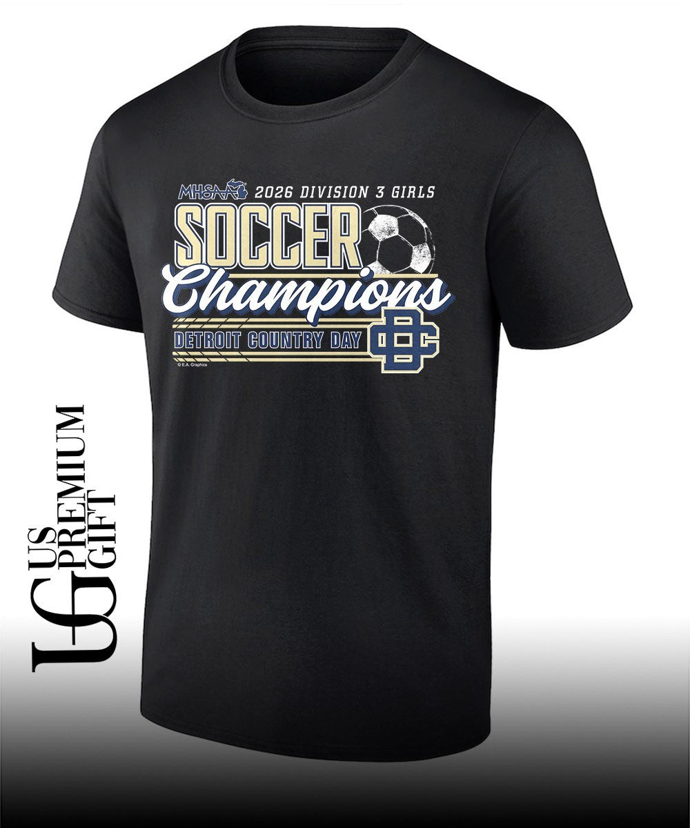 Detroit Country Day MHSAA Girls Soccer D3 Champions 2026 shirt