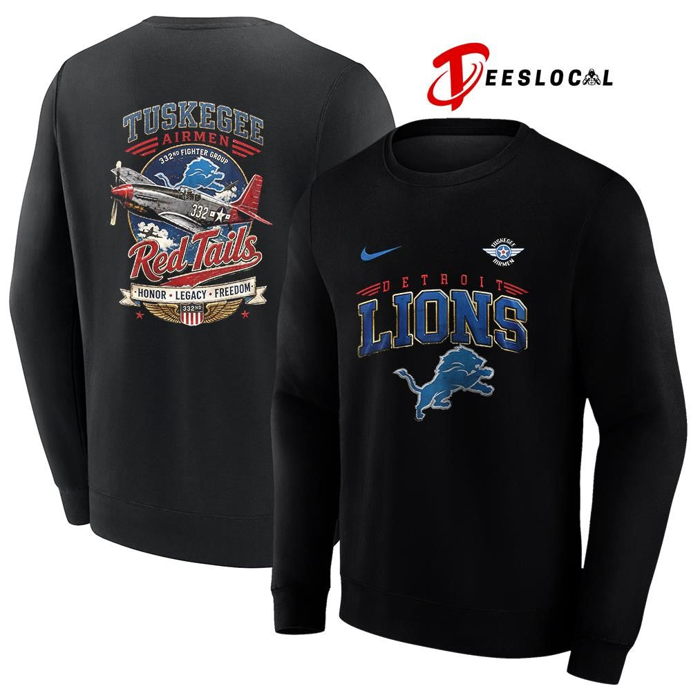 Detroit Lions Tuskegee Airmen Red Tails honor legacy freedom shirt