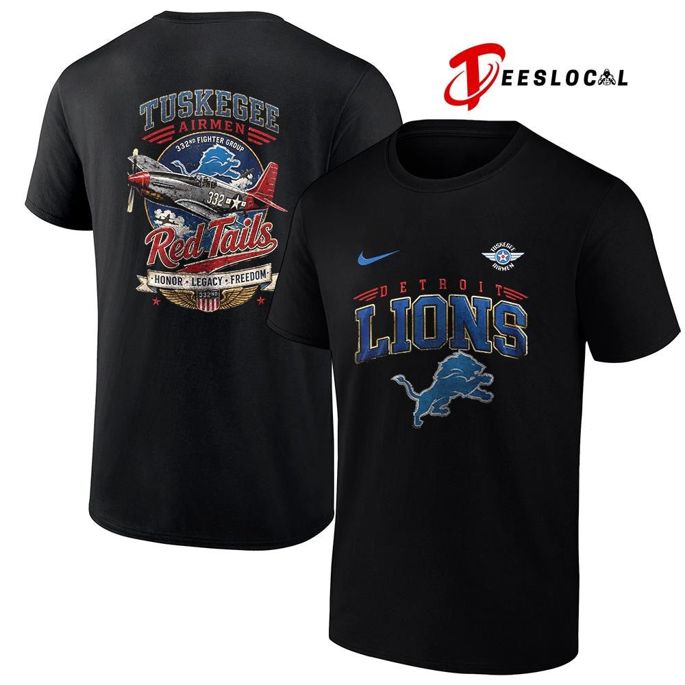 Detroit Lions Tuskegee Airmen Red Tails honor legacy freedom shirt