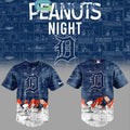 Detroit Tigers 75th Anniversary Of Peanuts Baseball Jersey