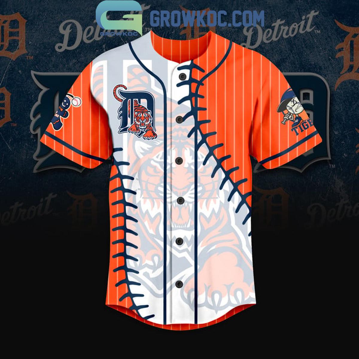 Detroit Tigers Baseball Fan Love Personalized Baseball Jersey