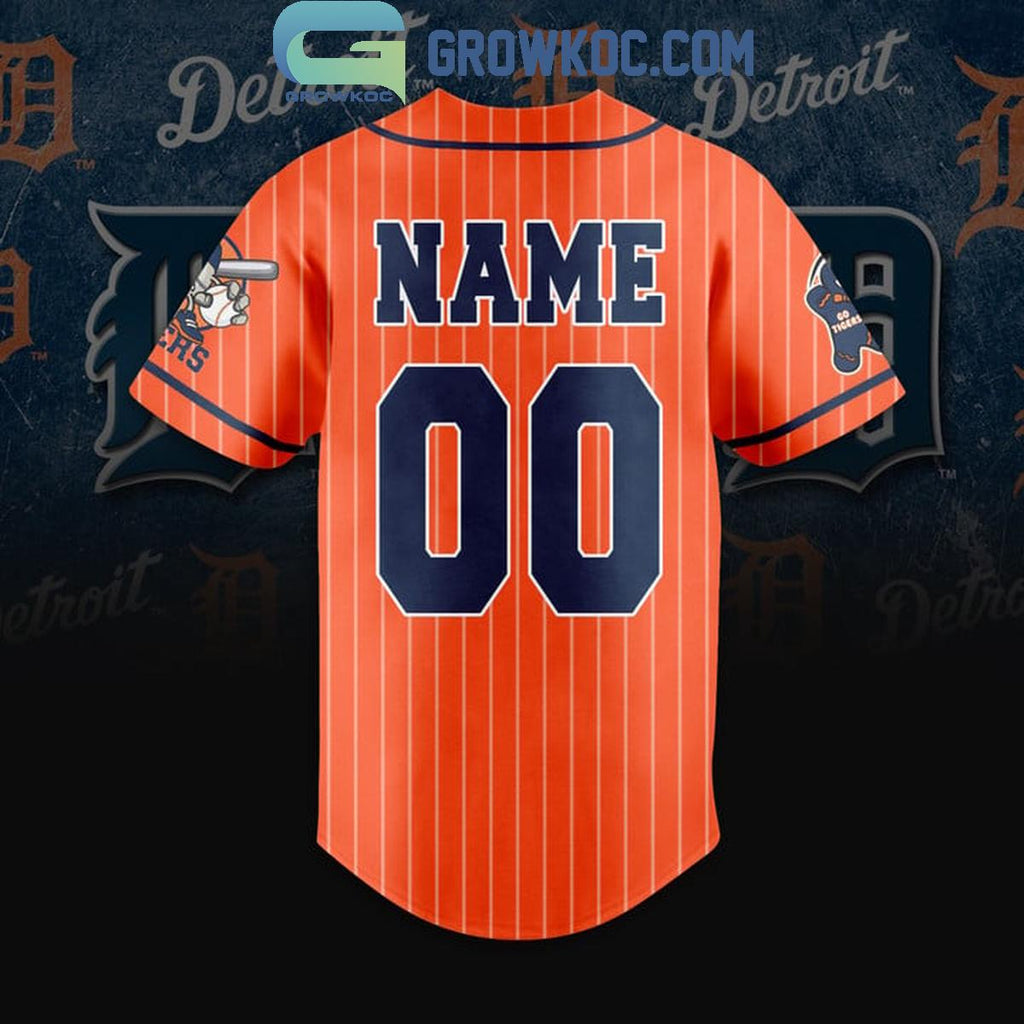 Detroit Tigers Baseball Fan Love Personalized Baseball Jersey