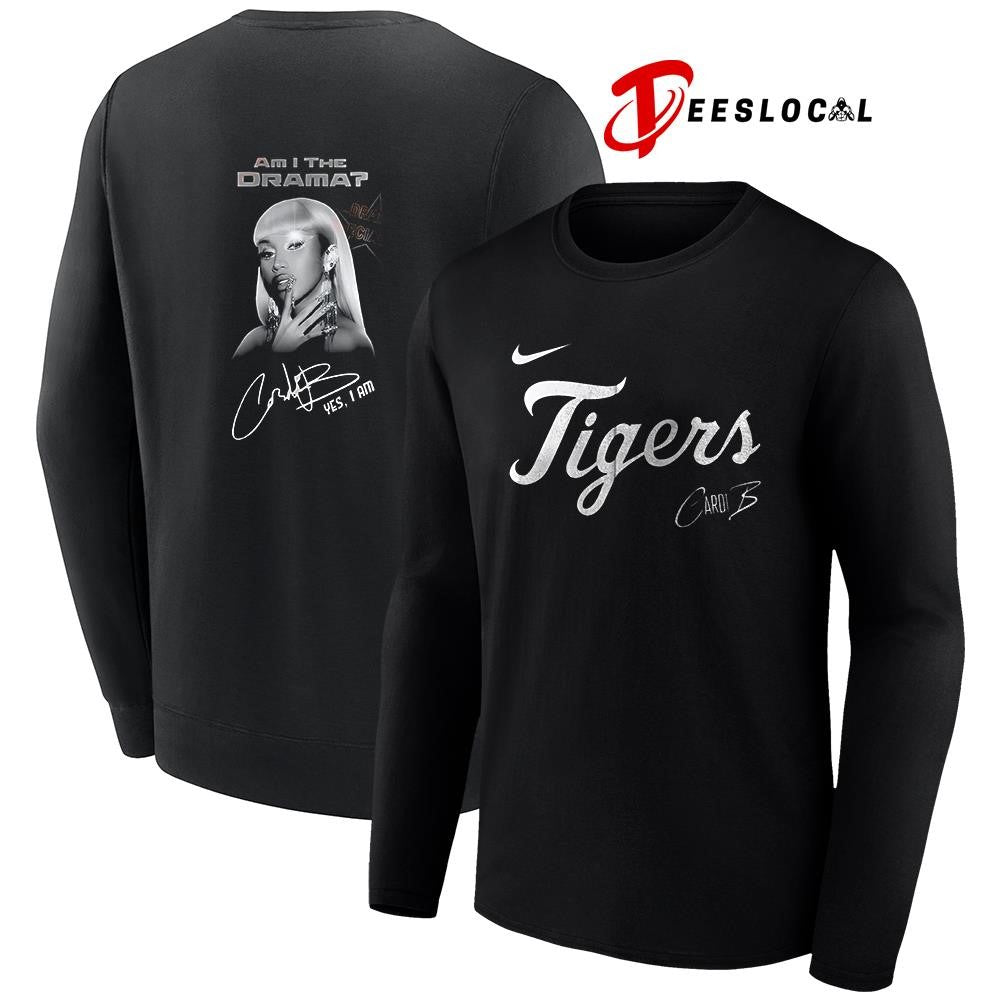Detroit Tigers Cardi B Am I The Drama album signature portrait shirt