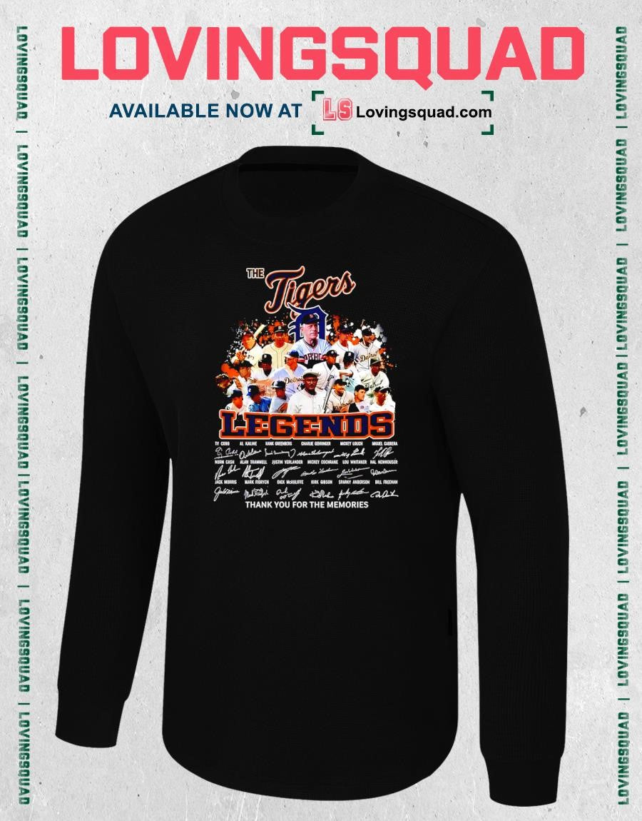Detroit Tigers Legends Thank You for the Memories Signature T-shirt