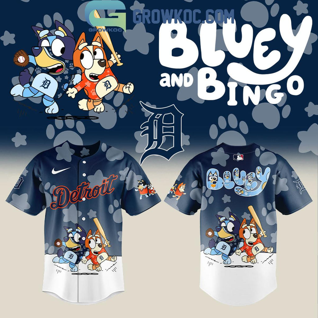 Detroit Tigers x Bluey and Bingo Baseball Jersey