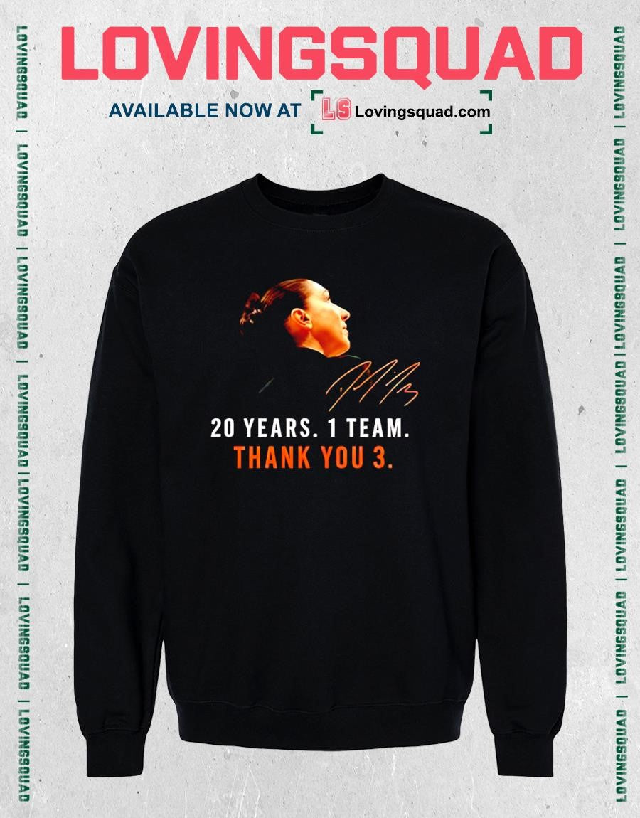 Diana Taurasi 20 Years 1 Team Thank You 3 T-Shirt