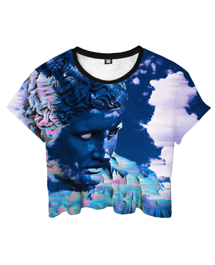 Distorted Visage Crop Top